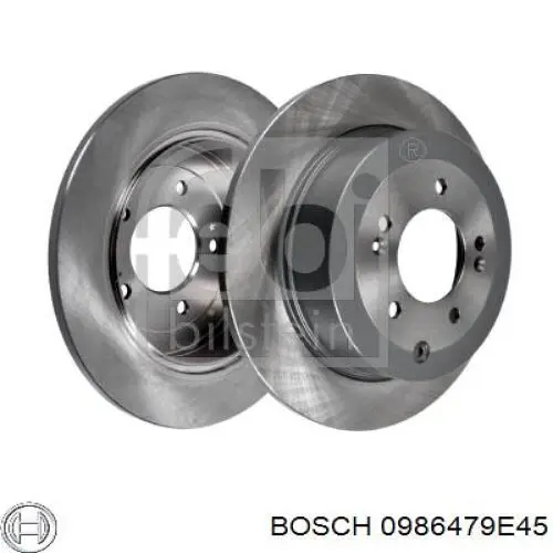 0986479E45 Bosch disco de freno trasero