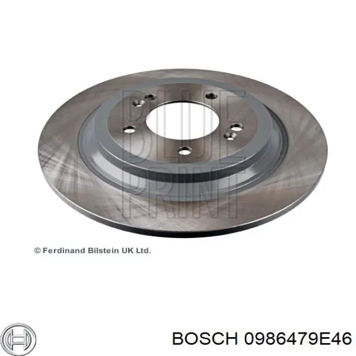 0986479E46 Bosch disco de freno trasero