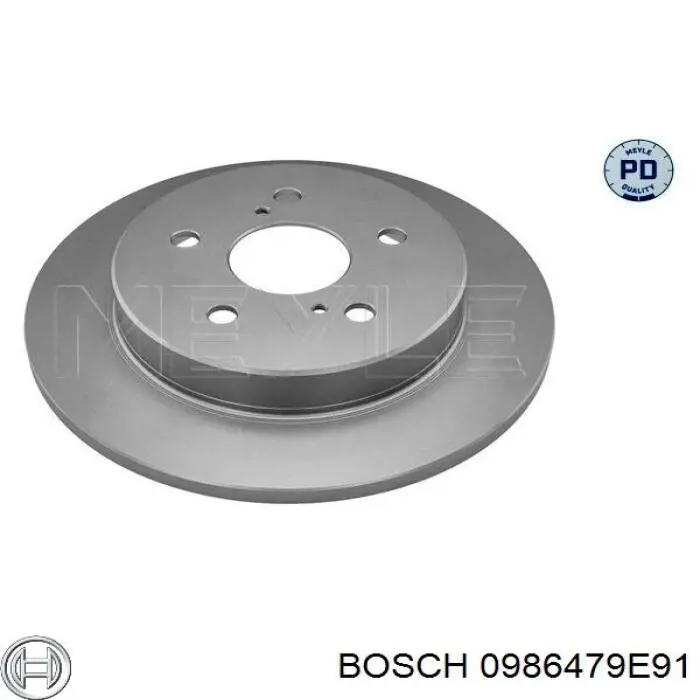 0986479E91 Bosch disco de freno trasero