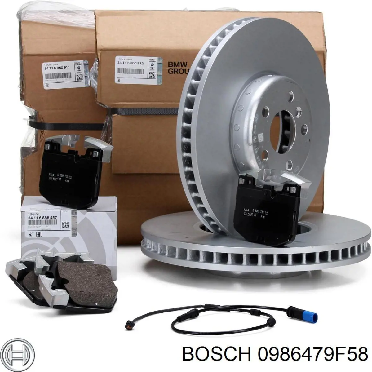 0986479F58 Bosch disco de freno delantero