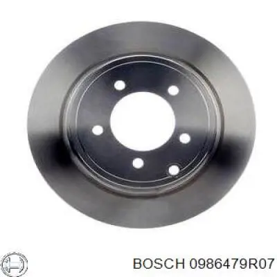 0986479R07 Bosch disco de freno trasero