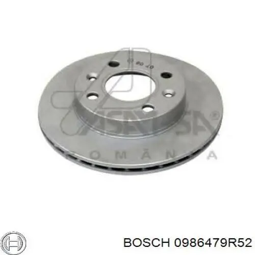 0986479R52 Bosch freno de disco delantero