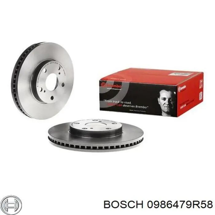 Disco de freno delantero Bosch 0986479R58