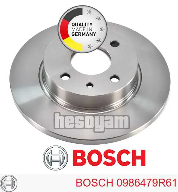Comprar 0986479R61 Bosch Freno de disco delantero