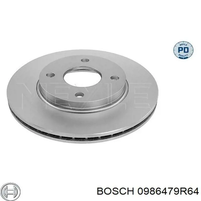 Disco de freno 0986479R64 Bosch