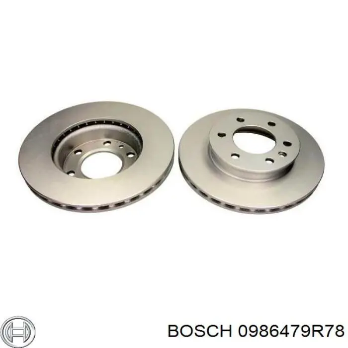 0986479R78 Bosch disco de freno delantero