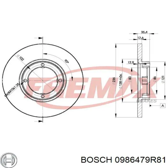 Freno de disco delantero Chevrolet Spark (Matiz) M200, M250