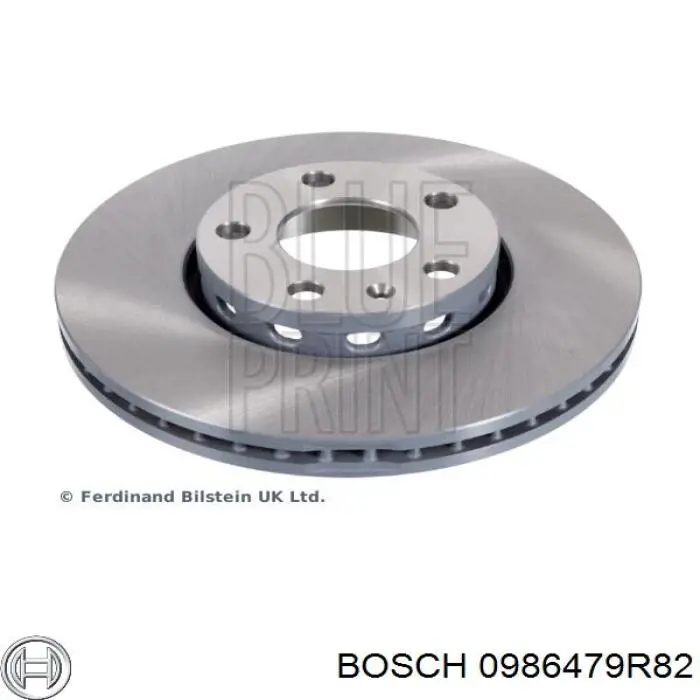 0986479R82 Bosch disco de freno delantero