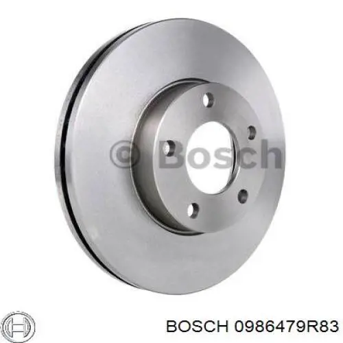 0986479R83 Bosch disco de freno delantero