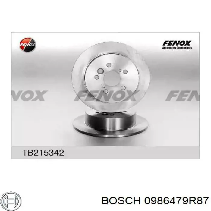 0986479R87 Bosch freno de disco delantero