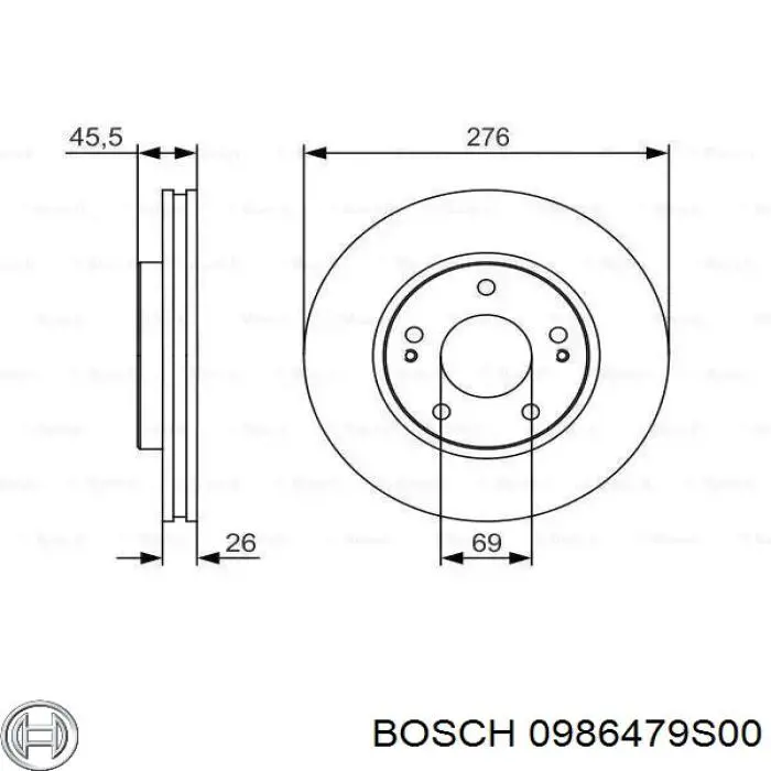 Frenos delanteros Bosch 0986479S00 precio, desde 51,36 EUR