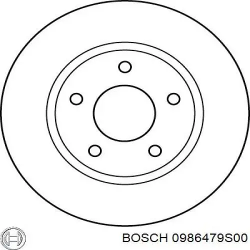 Comprar 0986479S00 Bosch Freno de disco delantero