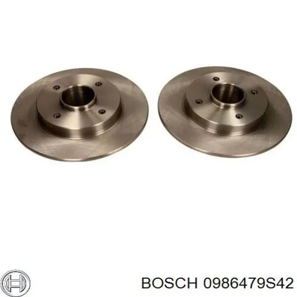 0986479S42 Bosch disco de freno trasero