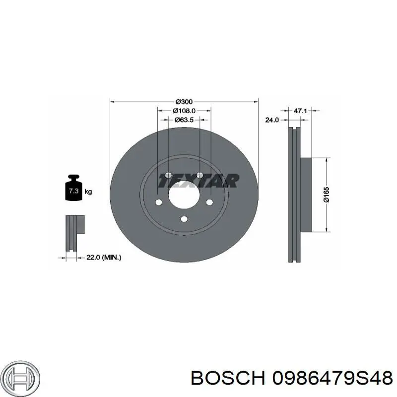 Freno de disco delantero Jaguar X-type CF1