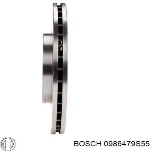 0986479S55 Bosch disco de freno delantero