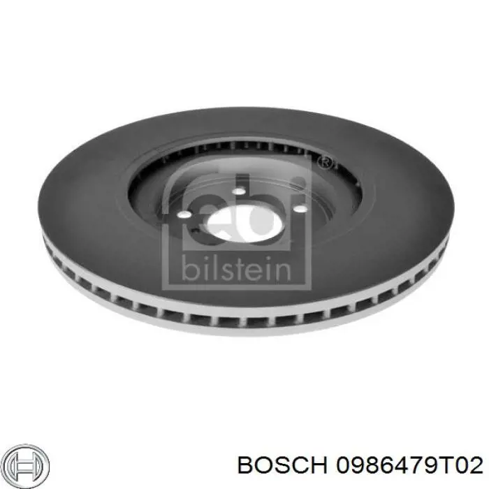 Disco de freno 0986479T02 Bosch