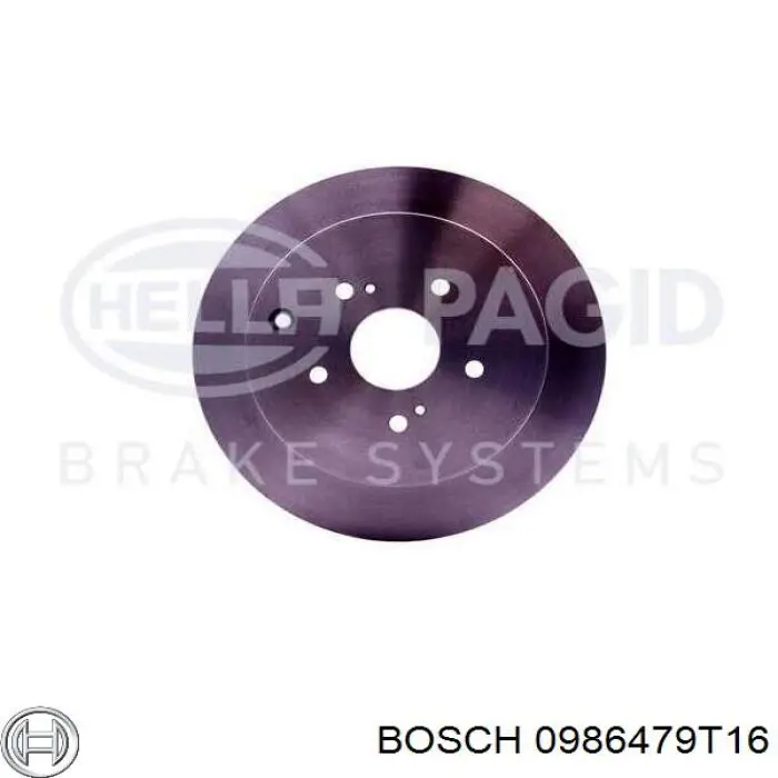 0986479T16 Bosch disco de freno trasero