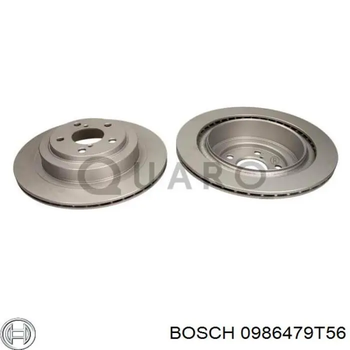 0986479T56 Bosch disco de freno trasero