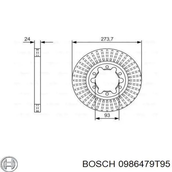 UH7433251 Ford freno de disco delantero