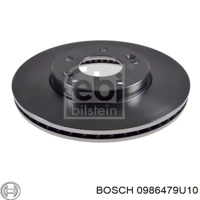 0986479U10 Bosch disco de freno delantero