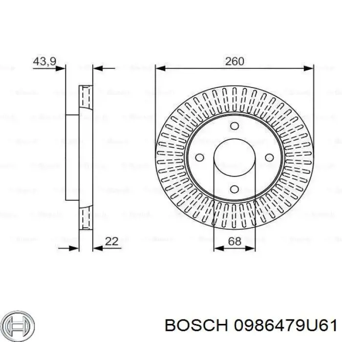 0986479U61 Bosch Discos