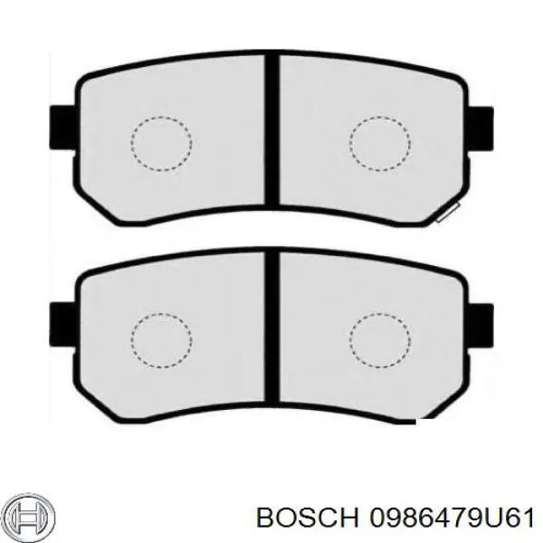 0986479U61 Bosch disco de freno delantero