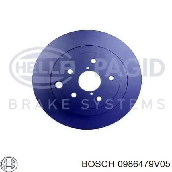 0986479V05 Bosch disco de freno trasero