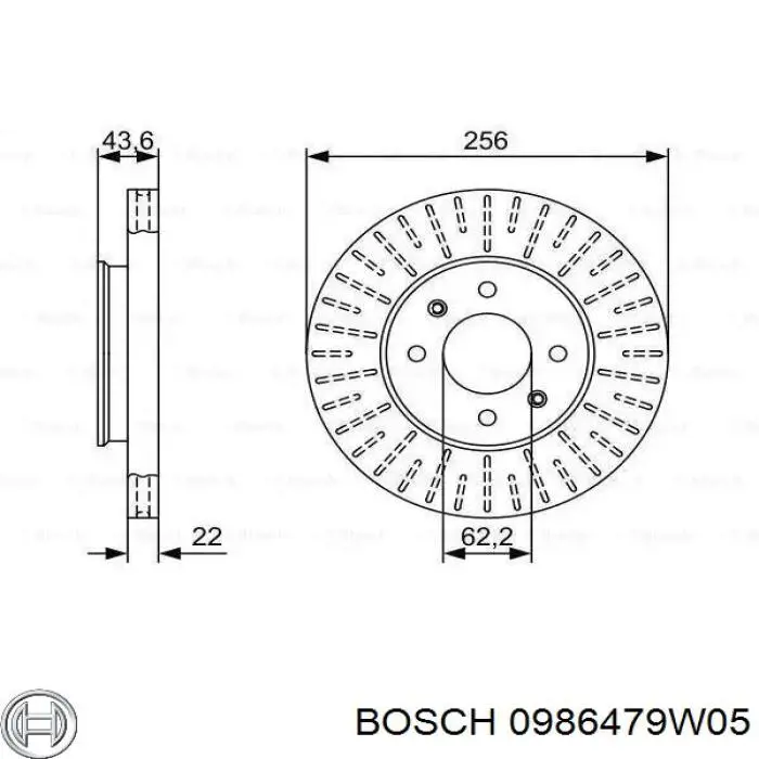 Frenos delanteros Bosch 0986479W05 precio, desde 27,18 EUR