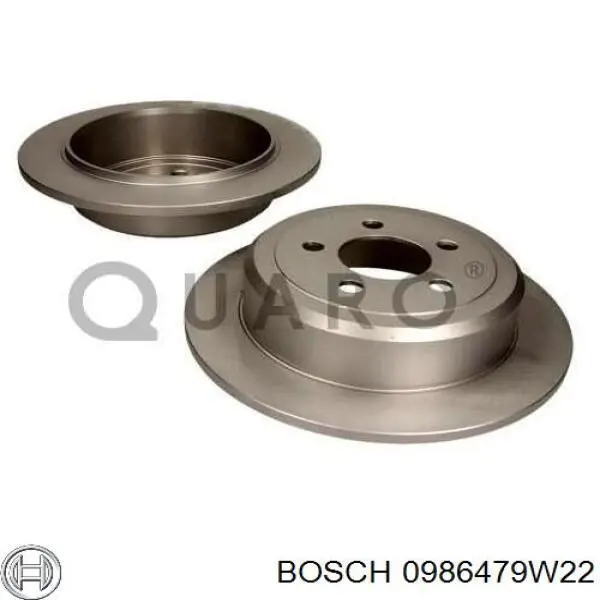 0986479W22 Bosch Freno de disco trasero