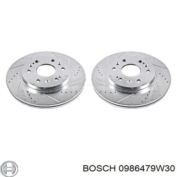 0986479W30 Bosch disco de freno delantero