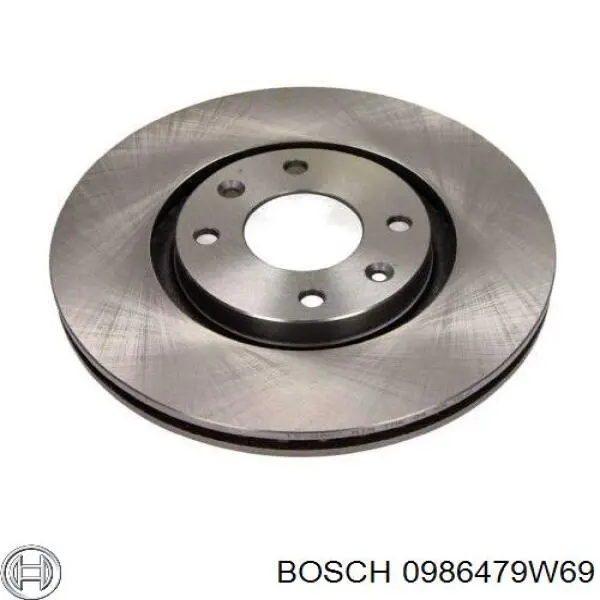 0986479W69 Bosch disco de freno delantero