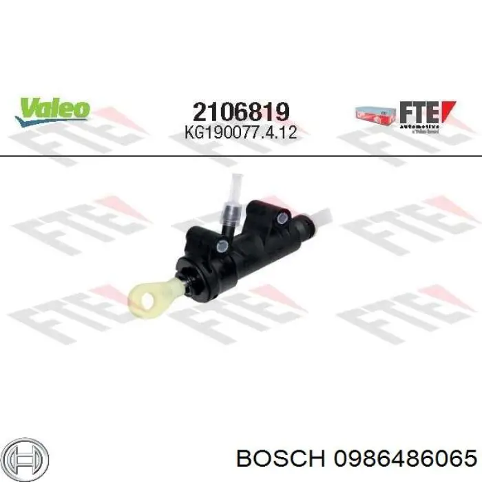 0986486065 Bosch cilindro maestro de embrague