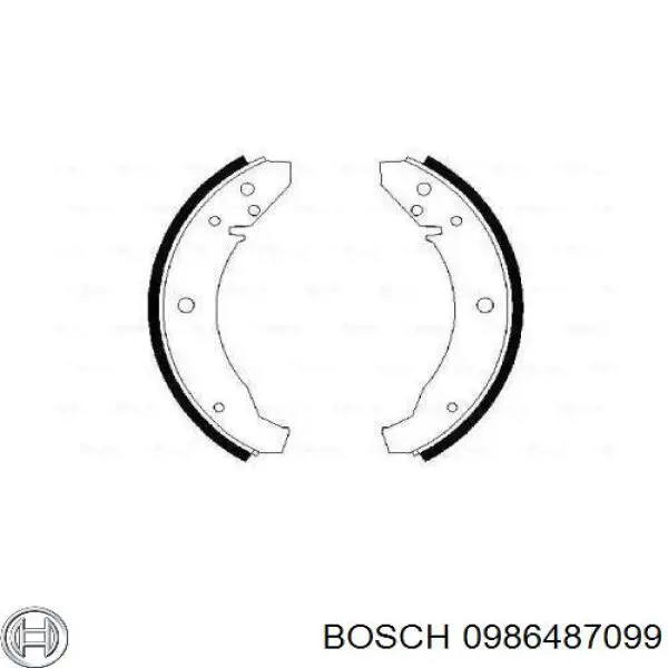 0986487099 Bosch zapatas de frenos de tambor traseras