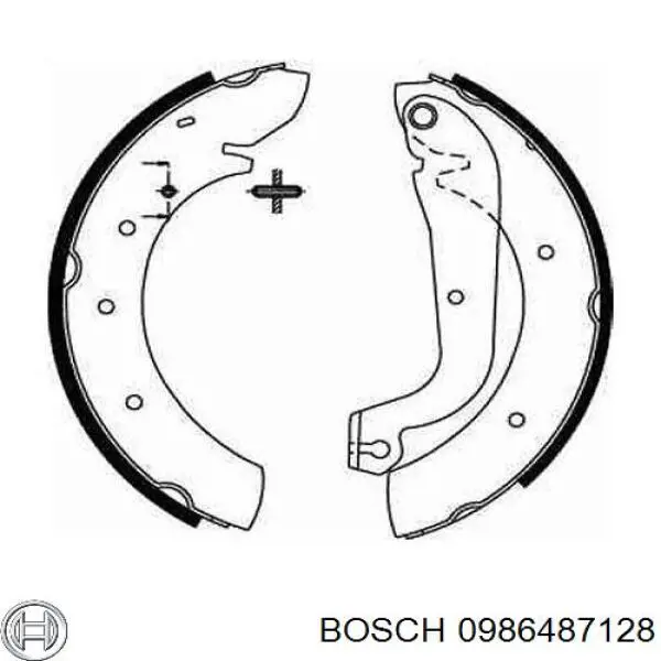 0986487128 Bosch zapatas de frenos de tambor traseras