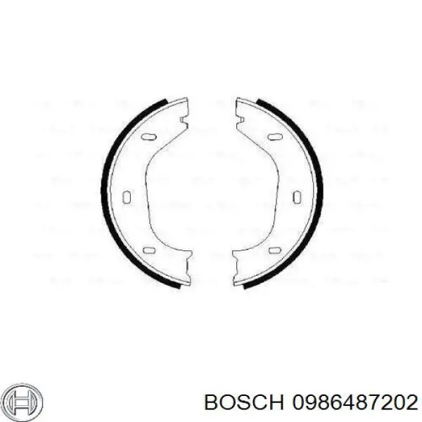 0986487202 Bosch zapatas de frenos de tambor traseras