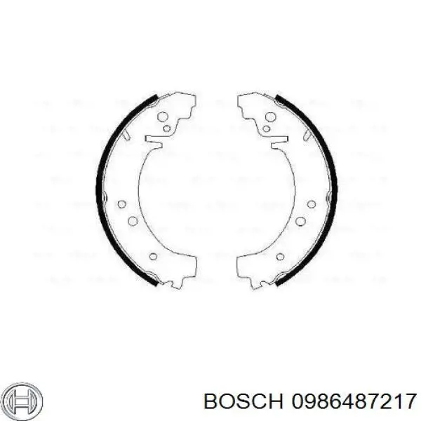 Zapatas de freno 0986487217 Bosch