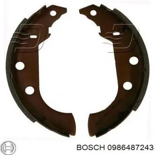 0986487243 Bosch Zapatas de freno de tambor traseras