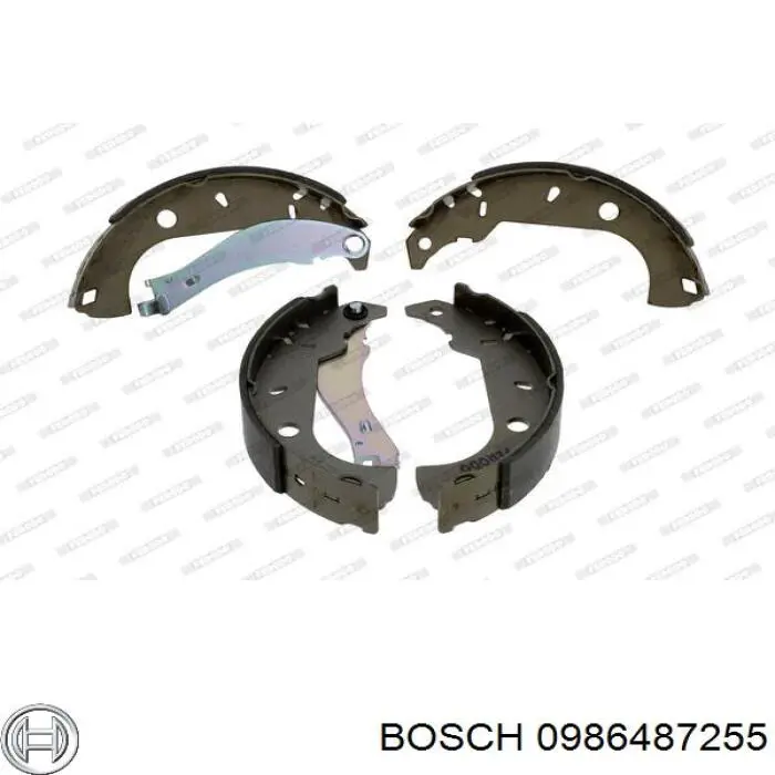 0986487255 Bosch zapatas de frenos de tambor traseras