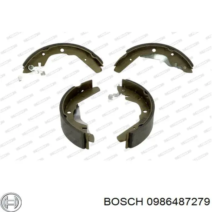 0986487279 Bosch zapatas de frenos de tambor traseras