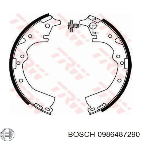 0986487290 Bosch zapatas de frenos de tambor traseras