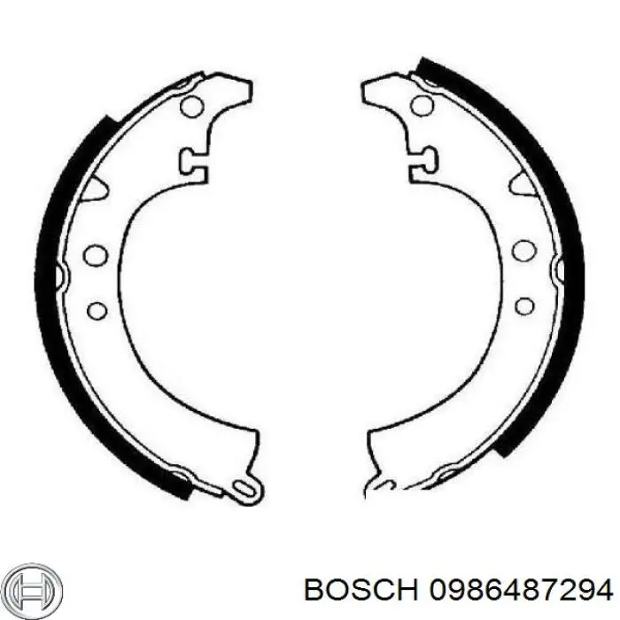 0986487294 Bosch zapatas de frenos de tambor traseras