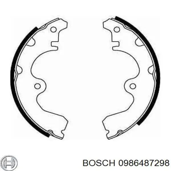 0986487298 Bosch zapatas de frenos de tambor traseras