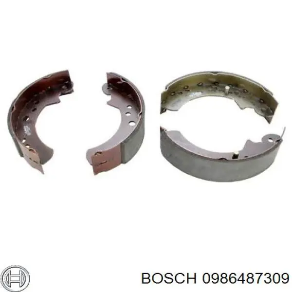 0986487309 Bosch zapatas de frenos de tambor traseras