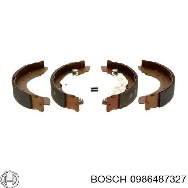 0986487327 Bosch zapatas de frenos de tambor traseras