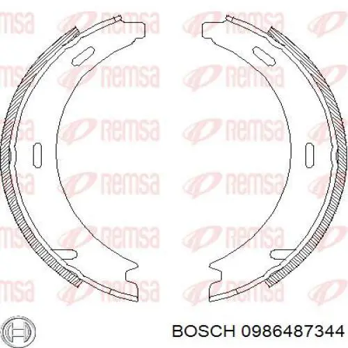 Zapatas de freno de mano 0986487344 Bosch