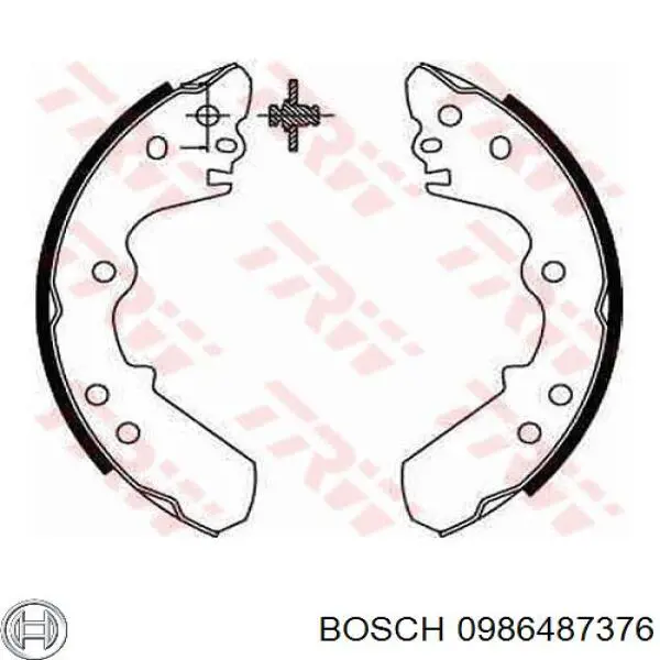 0986487376 Bosch zapatas de frenos de tambor traseras