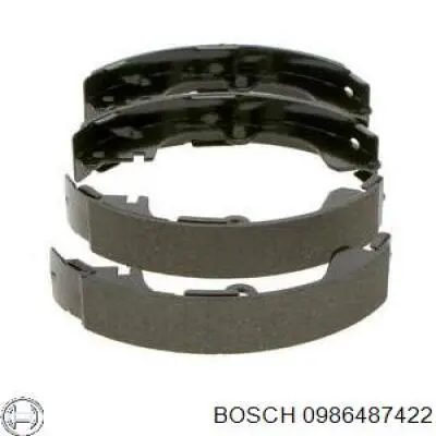 0 986 487 422 Bosch zapatas de frenos de tambor traseras