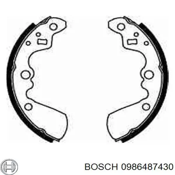 0 986 487 430 Bosch zapatas de frenos de tambor traseras