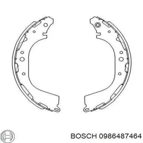 Comprar 0986487464 Bosch Zapatas de freno