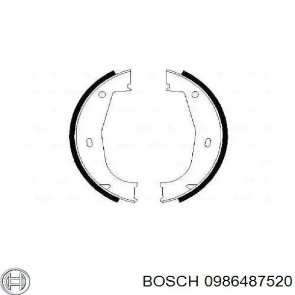 0986487520 Bosch zapatas de freno de mano